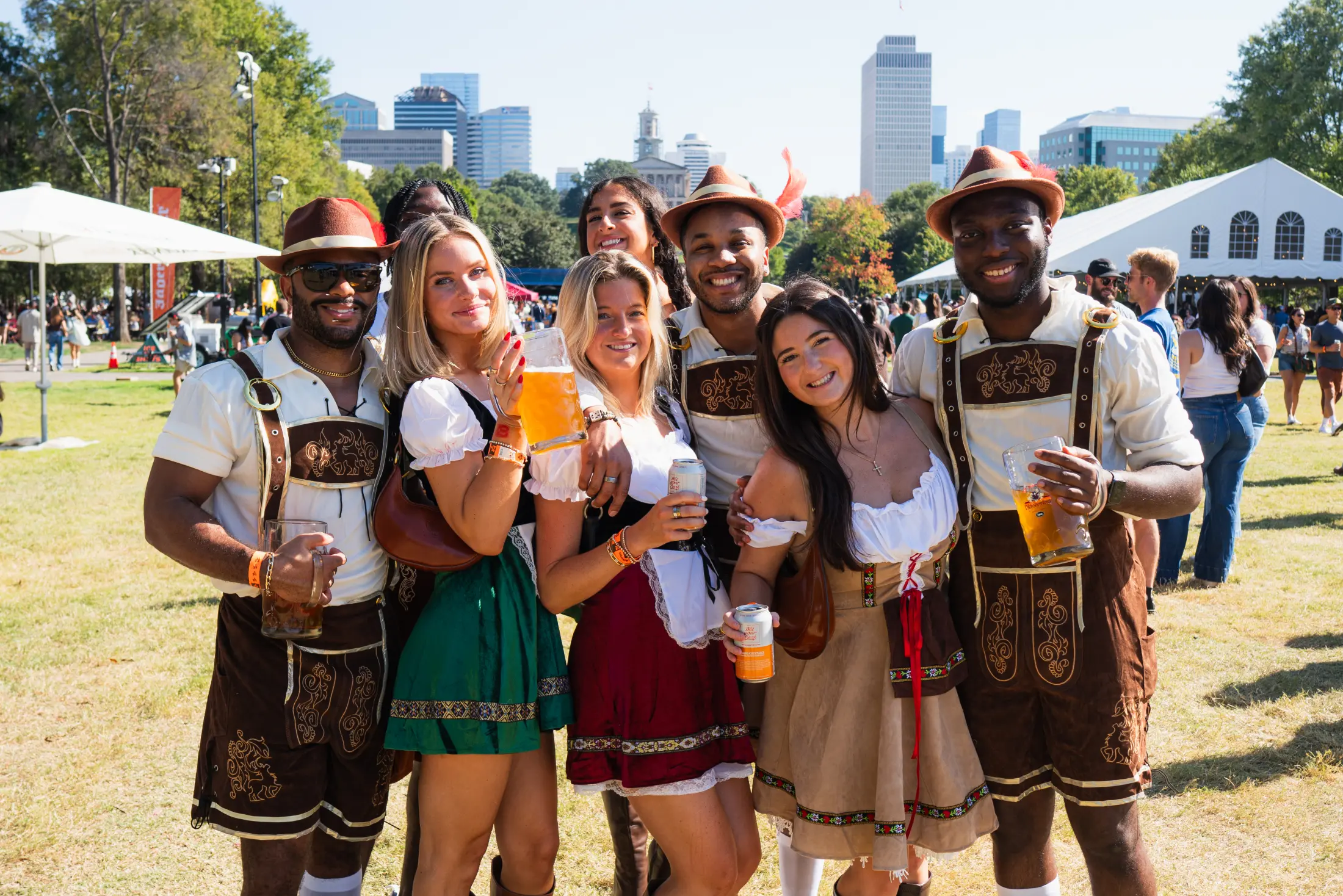 Nashville Oktoberfest festival crowd